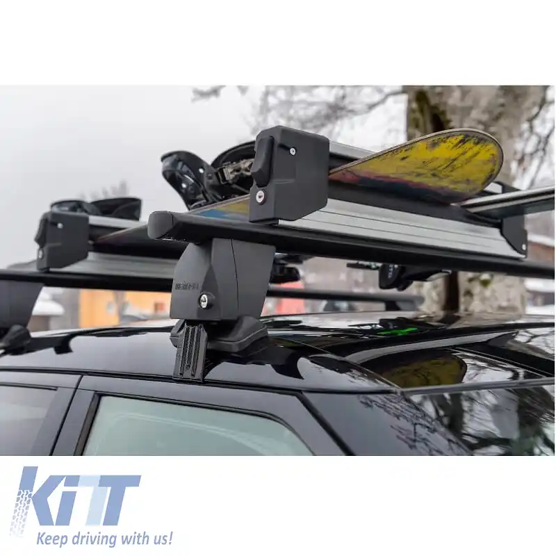 Suporturi de acoperiș pentru schi / snowboard din aluminiu Menabo Yelo 4 (4 perechi de schi sau 2 snowboarding-uri) 2 buc.-image-6306589