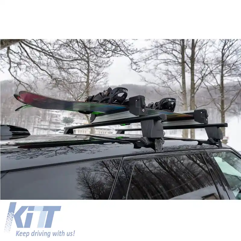 Suporturi de acoperiș pentru schi / snowboard din aluminiu Menabo Yelo 4 (4 perechi de schi sau 2 snowboards) 2 buc.-image-6307066