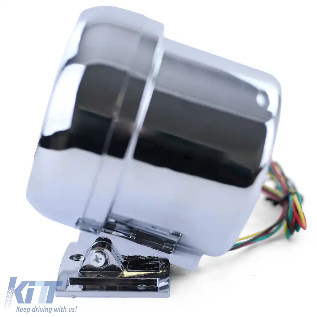 Tachometru de 3,5 inch Performance cromat cu lumina de schimbare și cadran din carbon-image-6194256