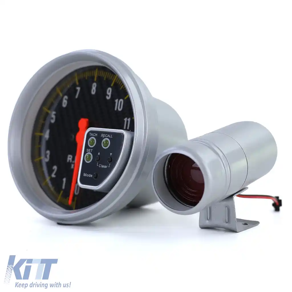 Tachometru de performanță din carbon cu lumină de schimbare și suport de 5 inci-image-6190868