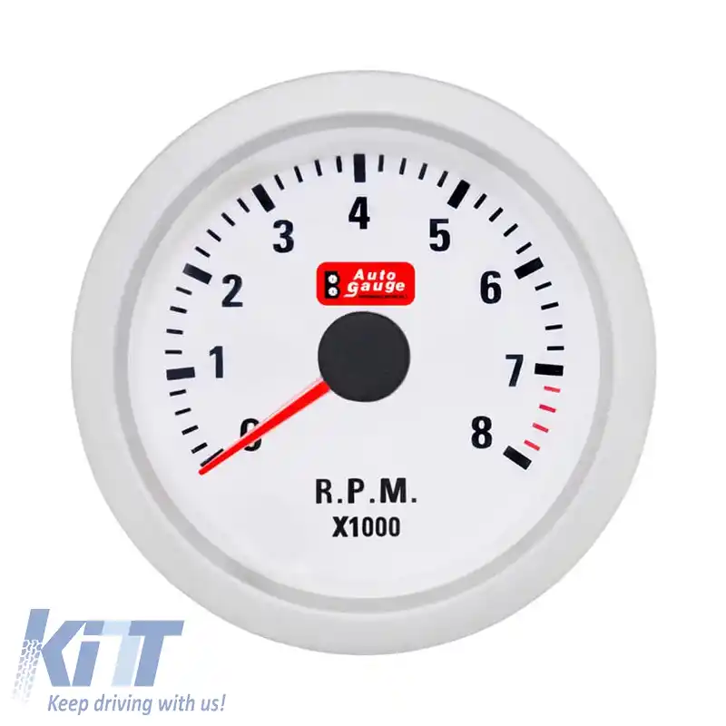 Tachometru R.P.M. Auto Gauge Alb 52mm 11689