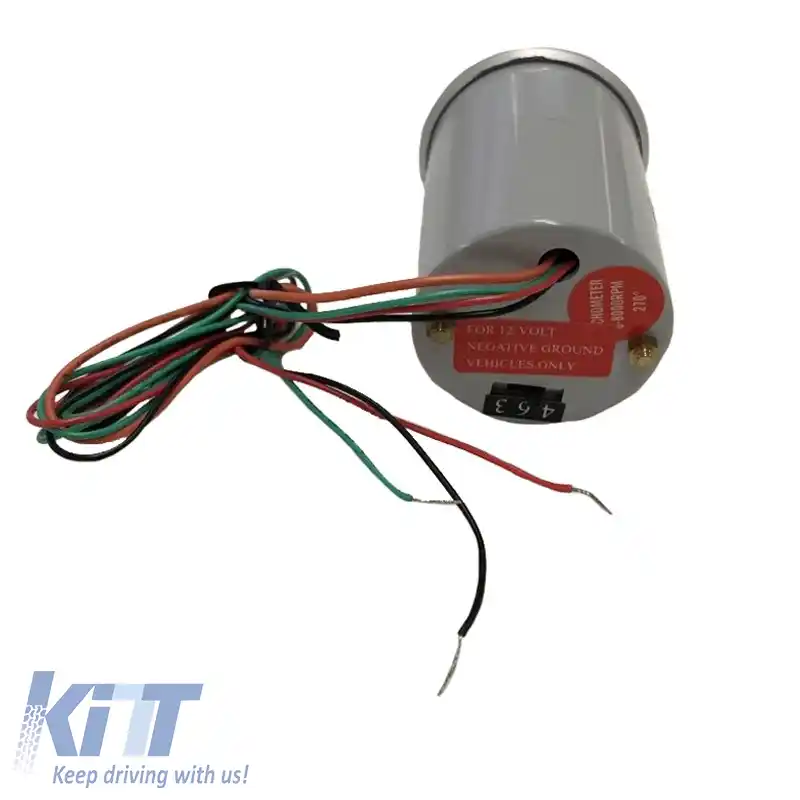 Tachometru R.P.M. Prosport Diamond Mirror Look Smoke 52mm 90 Scale Cu 7 Culori-image-6300811