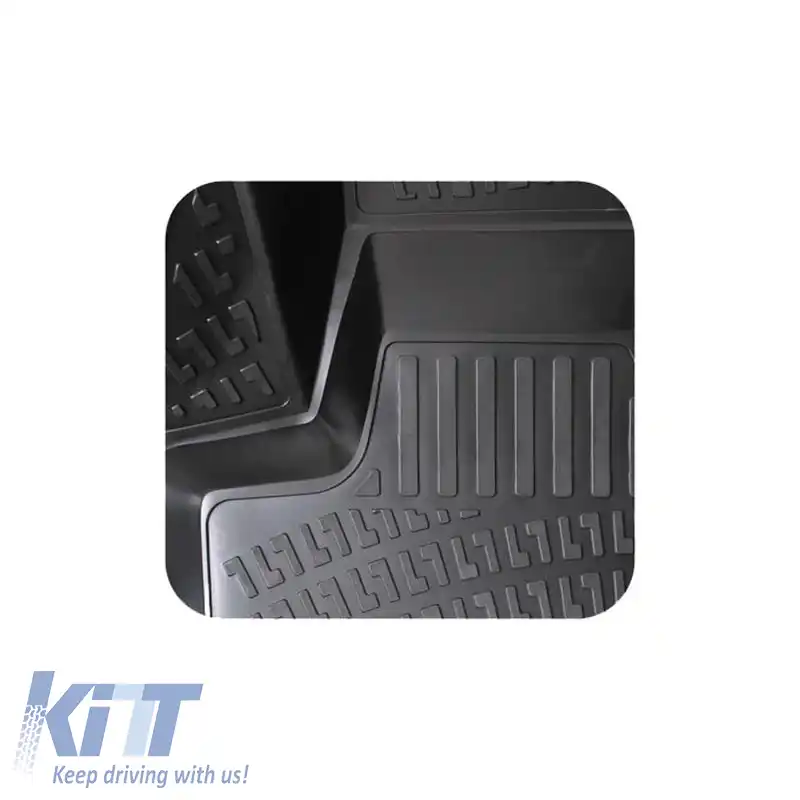 Tapițerie auto 3D din cauciuc TPE potrivită pentru Fiat 500Χ / Jeep Renegade 2014 - Rizline 4 bucăți negru-image-6291905
