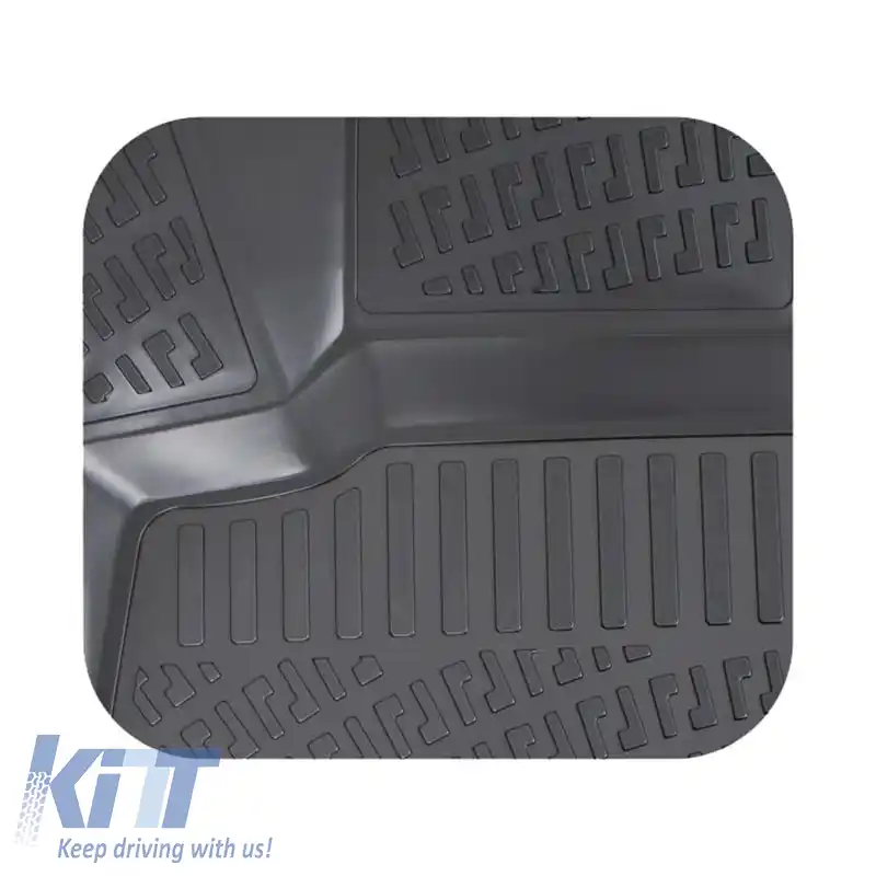 Tapițerie auto 3D din cauciuc TPE potrivită pentru Ford Focus III 2018+ Rizline 4 bucăți negru-image-6291925