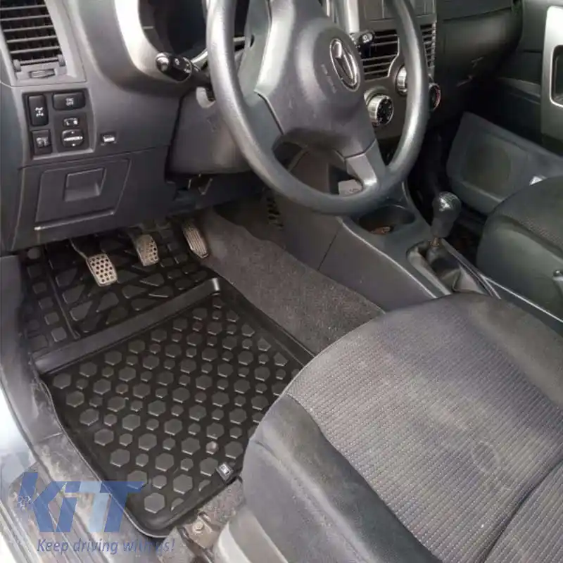 Tapițerie auto 3D din cauciuc TPE universal negru Rizline 4 buc.-image-6291869