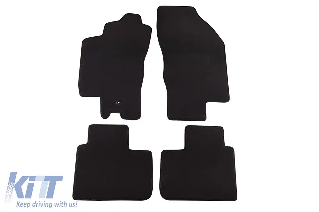 Tapițerie de podea textilă în trei straturi, potrivită pentru Alfa Romeo 156 1997-2005, Sportwagon 2000-2005, Crosswagon 2004-2007, set de 4 bucăți, negru