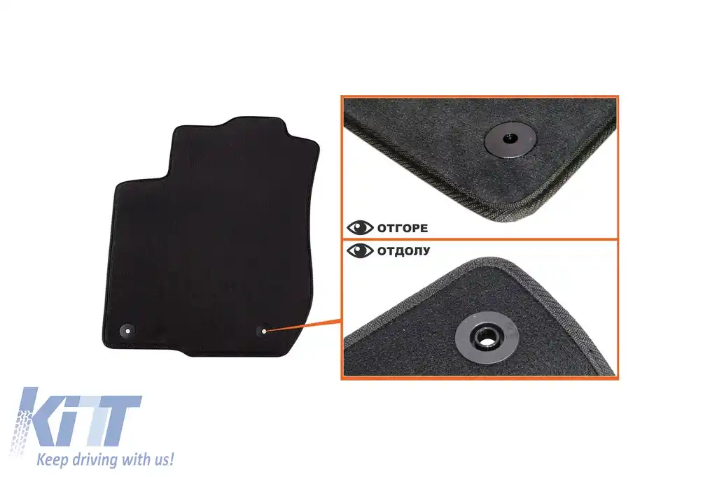 Tapițerie de podea textilă în trei straturi, potrivită pentru Audi A3 1998-2003, set de 4 bucăți, negru-image-6241960