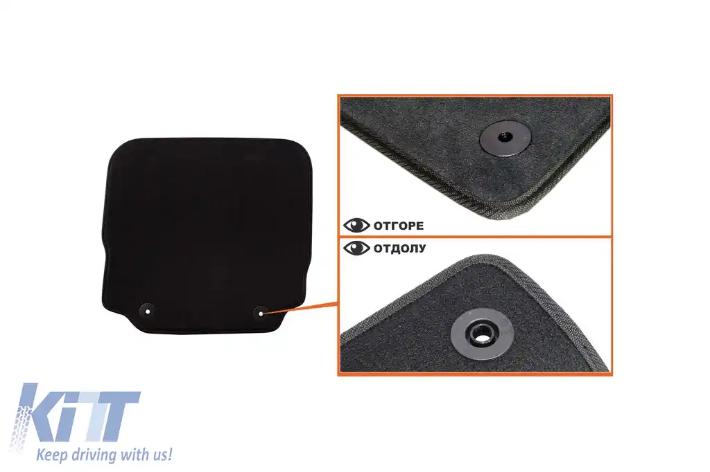 Tapițerie de podea textilă în trei straturi, potrivită pentru Audi A3 1998-2003, set de 4 bucăți, negru-image-6241962