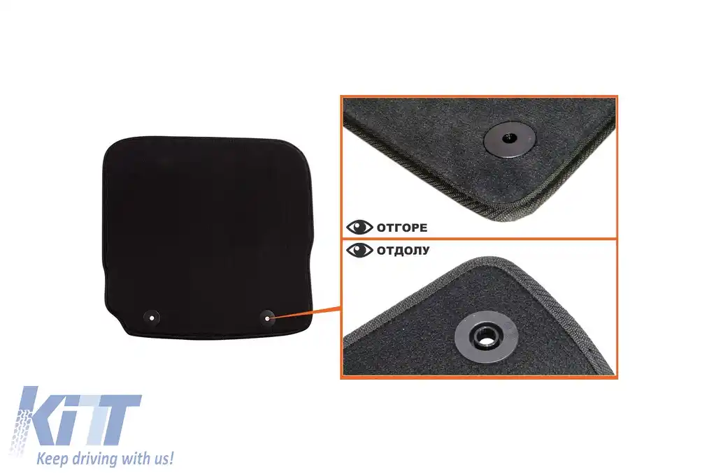 Tapițerie de podea textilă în trei straturi, potrivită pentru Audi A3 1998-2003, set de 4 bucăți, negru-image-6241963