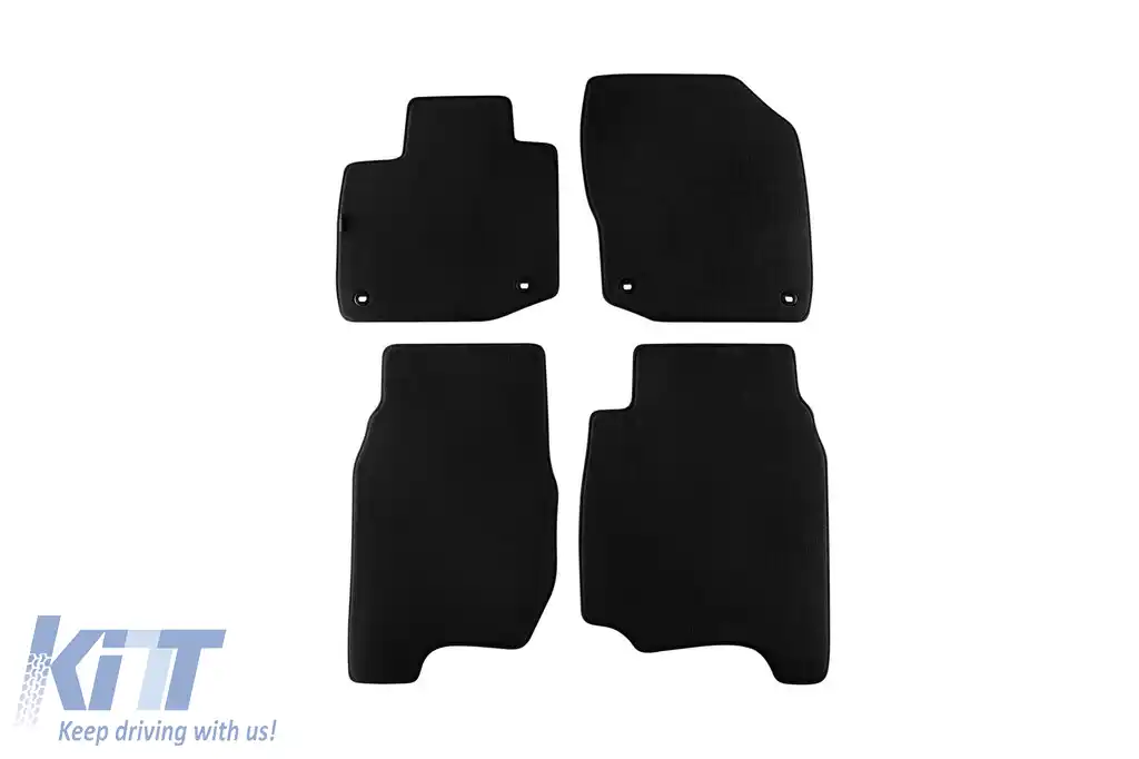 Tapițerie de podea textilă în trei straturi din material Petex Style, potrivită pentru Honda Civic combi 2012-2017 pentru 1.4 L și 1.8 L benzină, 2.2 L diesel, 5 uși, set de 4 bucăți, negru