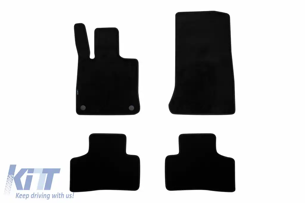 Tapițerie de podea textilă în trei straturi, potrivită pentru Mercedes GLC X254 după 2022, set de 4 piese, negru