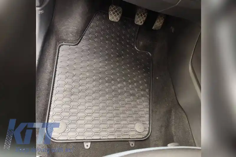 Tapițerie din cauciuc Geyer & Hosaja potrivită pentru VW Polo 2009-2017 / Skoda Fabia 2014+ / Seat Ibiza 2008-2017 4 Piese, Negru 842/4C-image-6316207