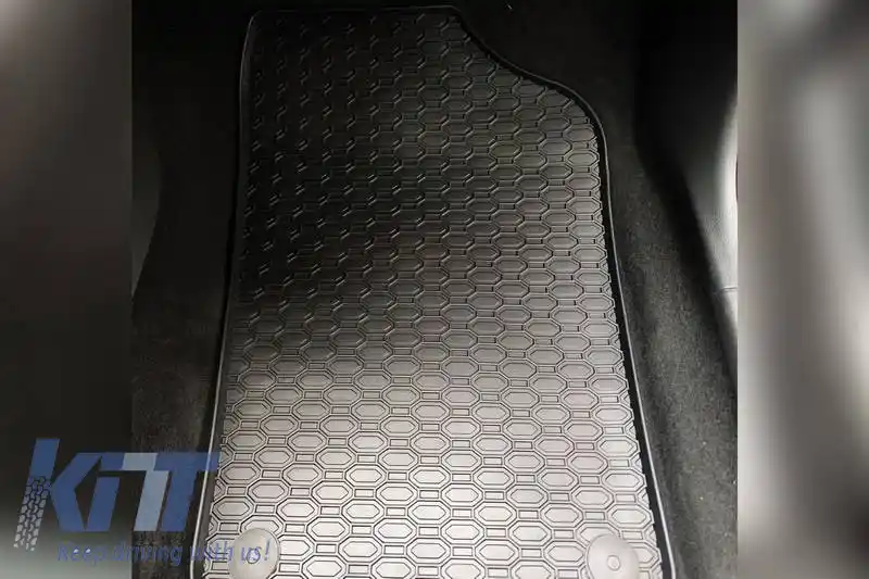 Tapițerie din cauciuc Geyer & Hosaja potrivită pentru VW Polo 2009-2017 / Skoda Fabia 2014+ / Seat Ibiza 2008-2017 4 Piese, Negru 842/4C-image-6316208