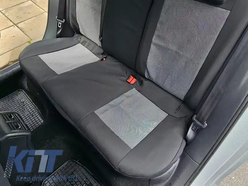 Tapițerie Kegel potrivită pentru scaunele din față + din spate ale Volkswagen Golf VII 2012-2019, negre cu model-image-6212229