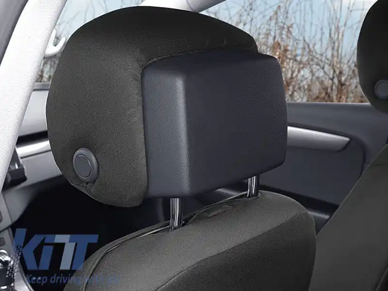 Tapițerie Kegel potrivită pentru scaunele din față + din spate ale Volkswagen Passat B7 2010-2014, neagră cu model-image-6212245