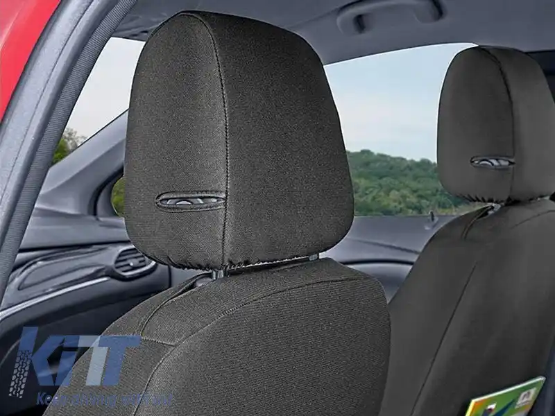 Tapițerie Kegel potrivită pentru scaunele din față + din spate ale Skoda Yeti 2013-2017, neagră cu model-image-6212253