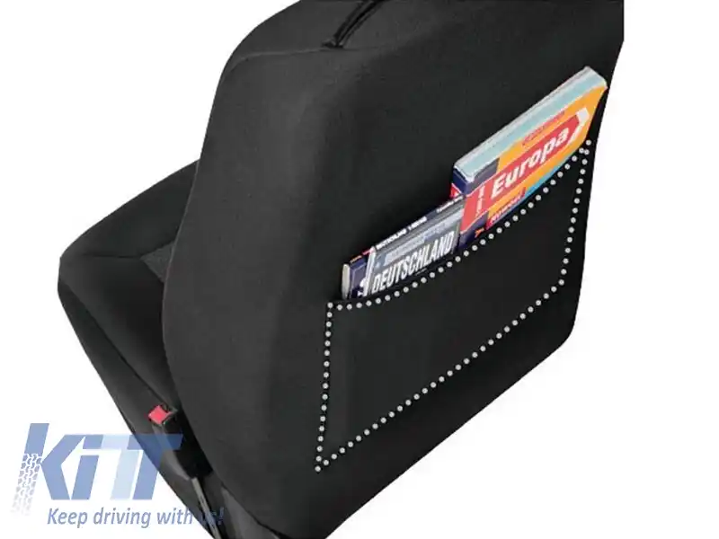Tapițerie Kegel seria Apollo potrivită pentru două scaune frontale separate, neagră cu gri-image-6130130