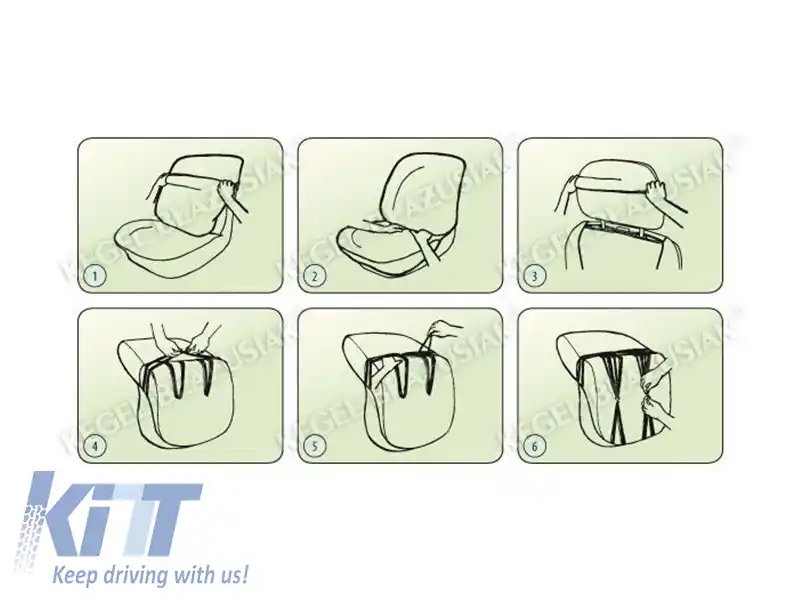 Tapițerie Kegel seria Apollo potrivită pentru două scaune frontale separate, neagră cu gri-image-6212138