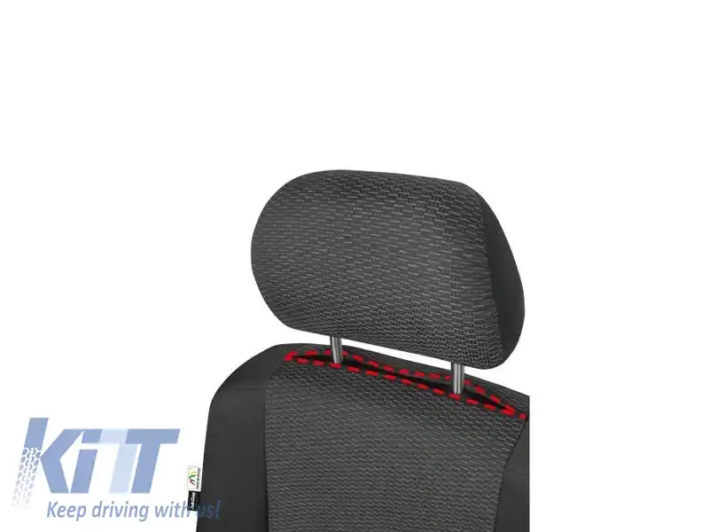 Tapițerie Kegel seria Ares potrivită pentru două scaune din față, neagră cu gri-image-6212112