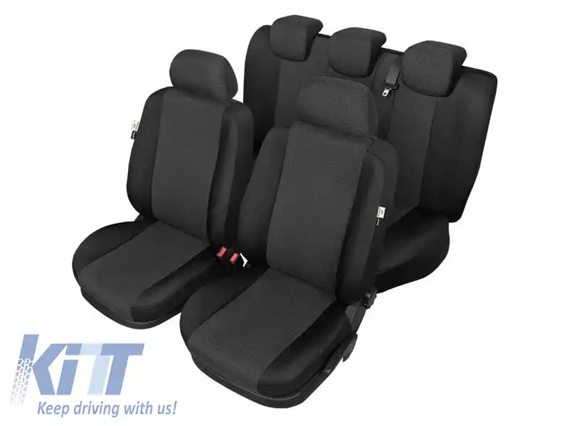 Tapițerie Kegel seria Ares potrivită pentru două scaune din față, neagră cu gri-image-6256949