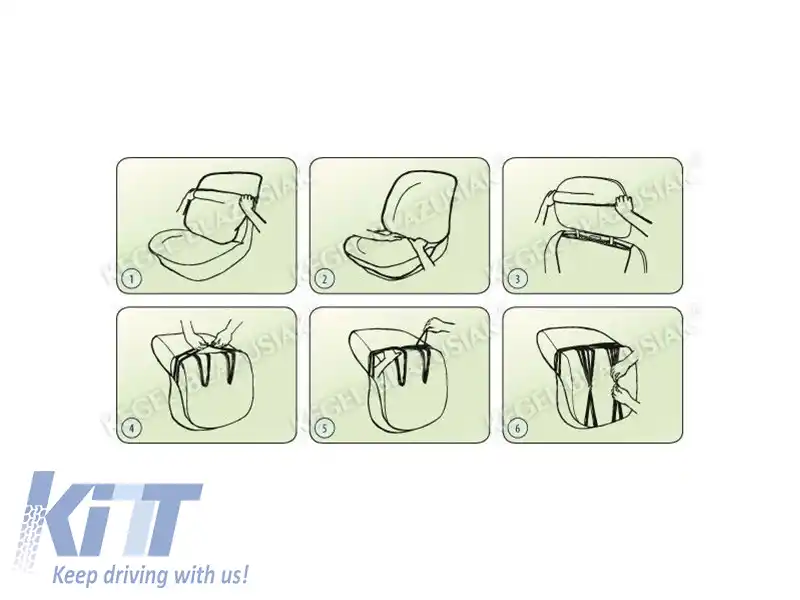 Tapițerie Kegel seria Ares potrivită pentru două scaune din față, neagră cu gri-image-6256950