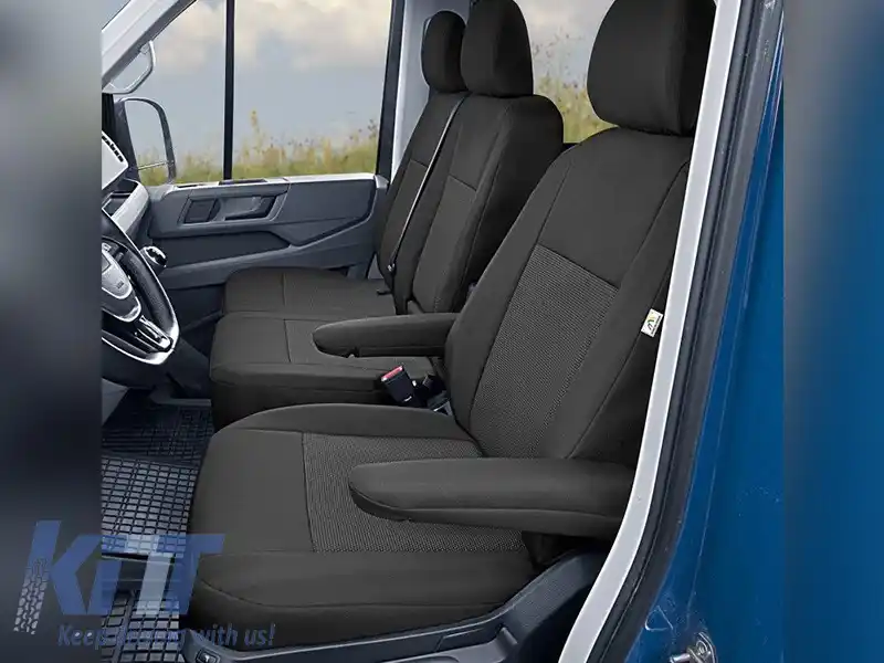 Tapițerie Kegel seria Tailor Made potrivită pentru scaunele din față 1+2 ale Volkswagen Crafter după 2016, MAN TGE după 2017, negru
