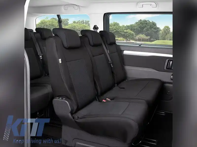 Tapițerie Kegel Tailor Made potrivită pentru scaune 1+2 pentru al doilea sau al treilea rând de Peugeot Expert, Traveller, Citroen Jumpy, Spacetourer, Toyota Proace, Proace Verso după 2016, Opel Vivar