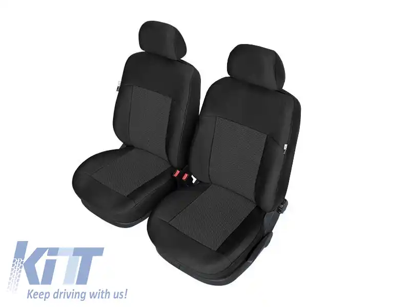 Tapițerie Kegel Tailore Made potrivită pentru scaunele din față ale Ford Fiesta 2008-2017, neagră