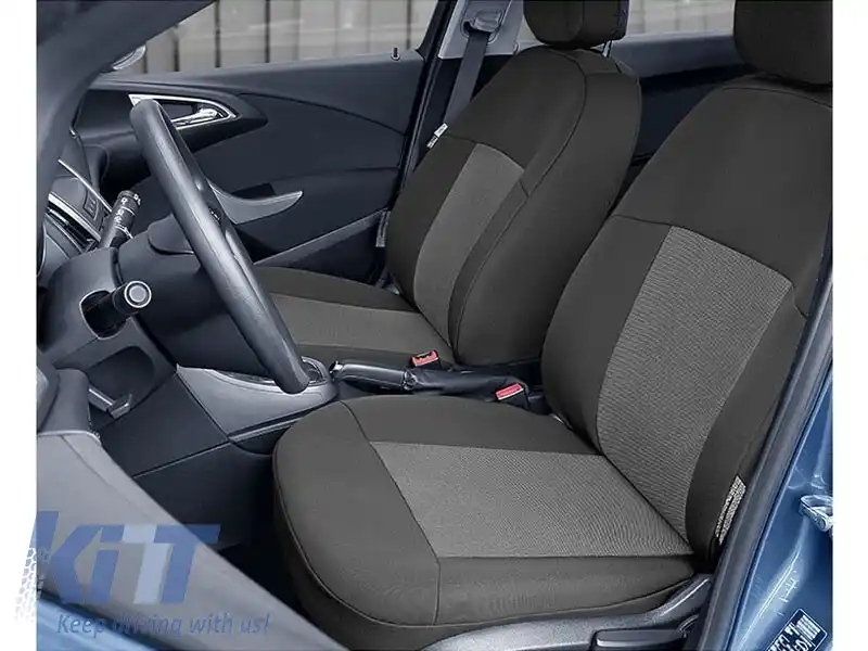 Tapițerie Kegel Tailore Made potrivită pentru scaunele din față și din spate ale Opel Astra J 2009-2019, neagră