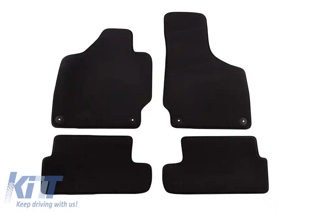 Tapițerii de podea textile cu trei straturi, potrivite pentru Audi TT 2006-2014, set de 4 bucăți, negru
