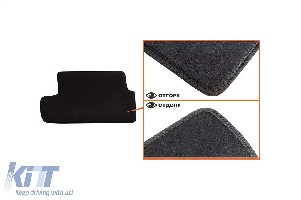 Tapițerii de podea textile cu trei straturi, potrivite pentru Audi TT 2006-2014, set de 4 bucăți, negru-image-6242733
