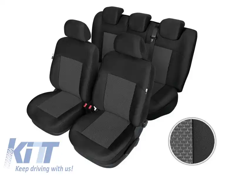 Tapiserie Kegel seria Apollo pentru banchete spate, neagră cu gri-image-6212143