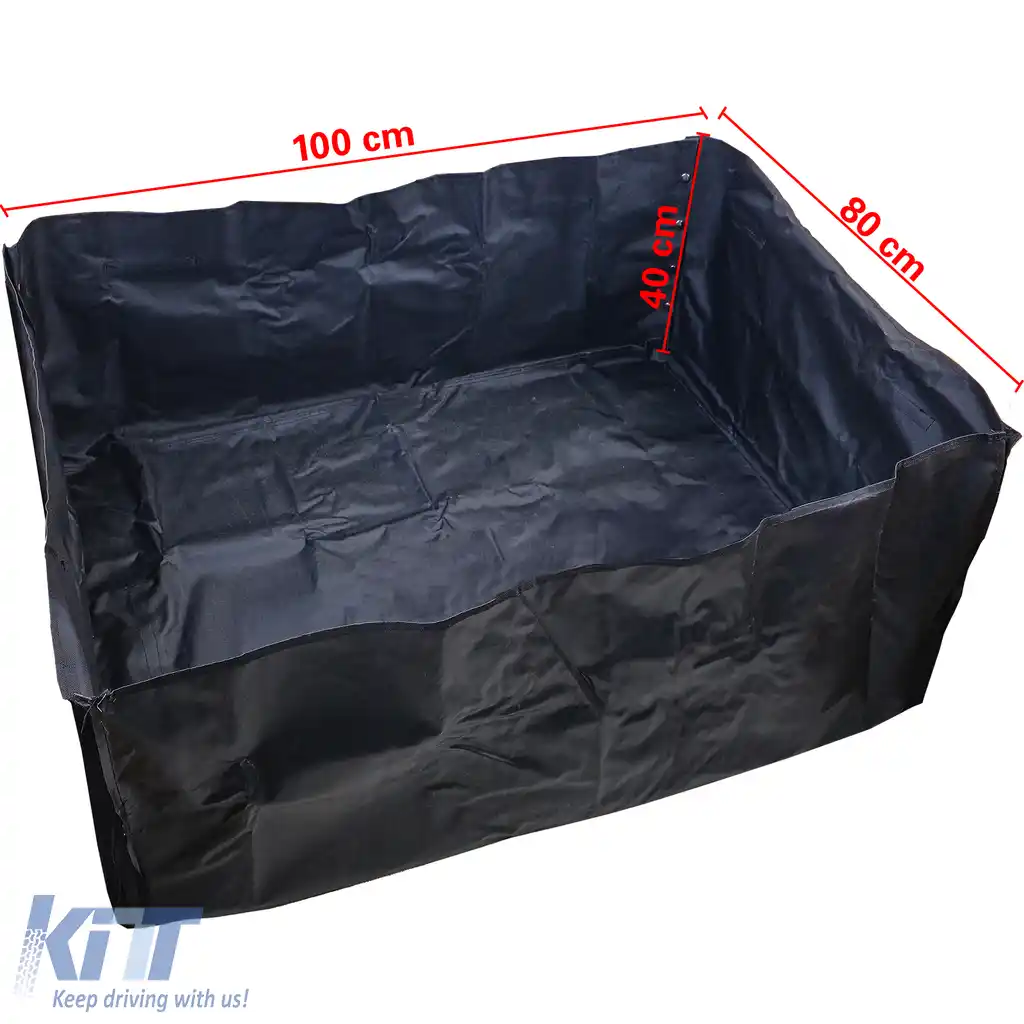 Tavă universală pentru portbagaj cu protecție pentru marginea de încărcare Neagră 100x80x40cm-image-6199703