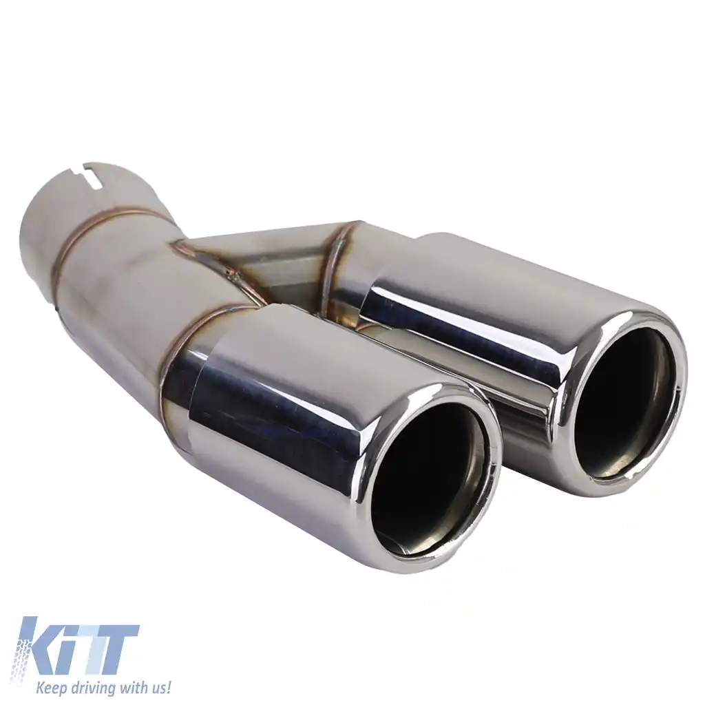 Teava de evacuare dublă cromată, potrivită pentru BMW Seria 3 F30 F31 316 318 320-image-6209770