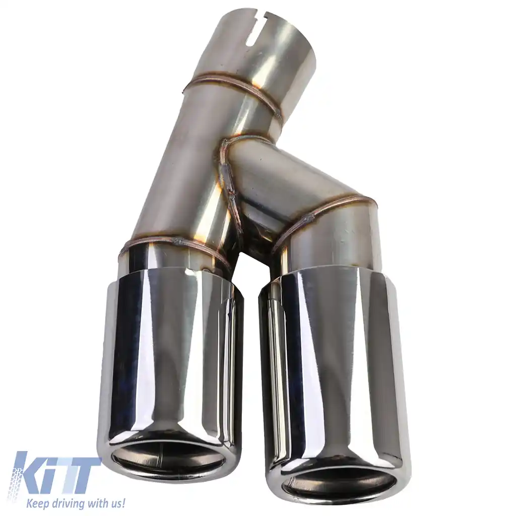 Teava de evacuare dublă cromată, potrivită pentru BMW Seria 3 F30 F31 316 318 320-image-6209773