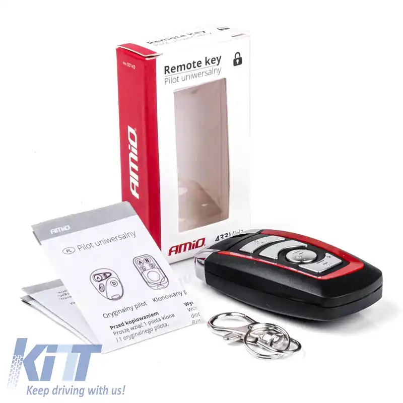 Telecomandă universală potrivită pentru 4 butoane 433MHz Amio 03143-image-6311880