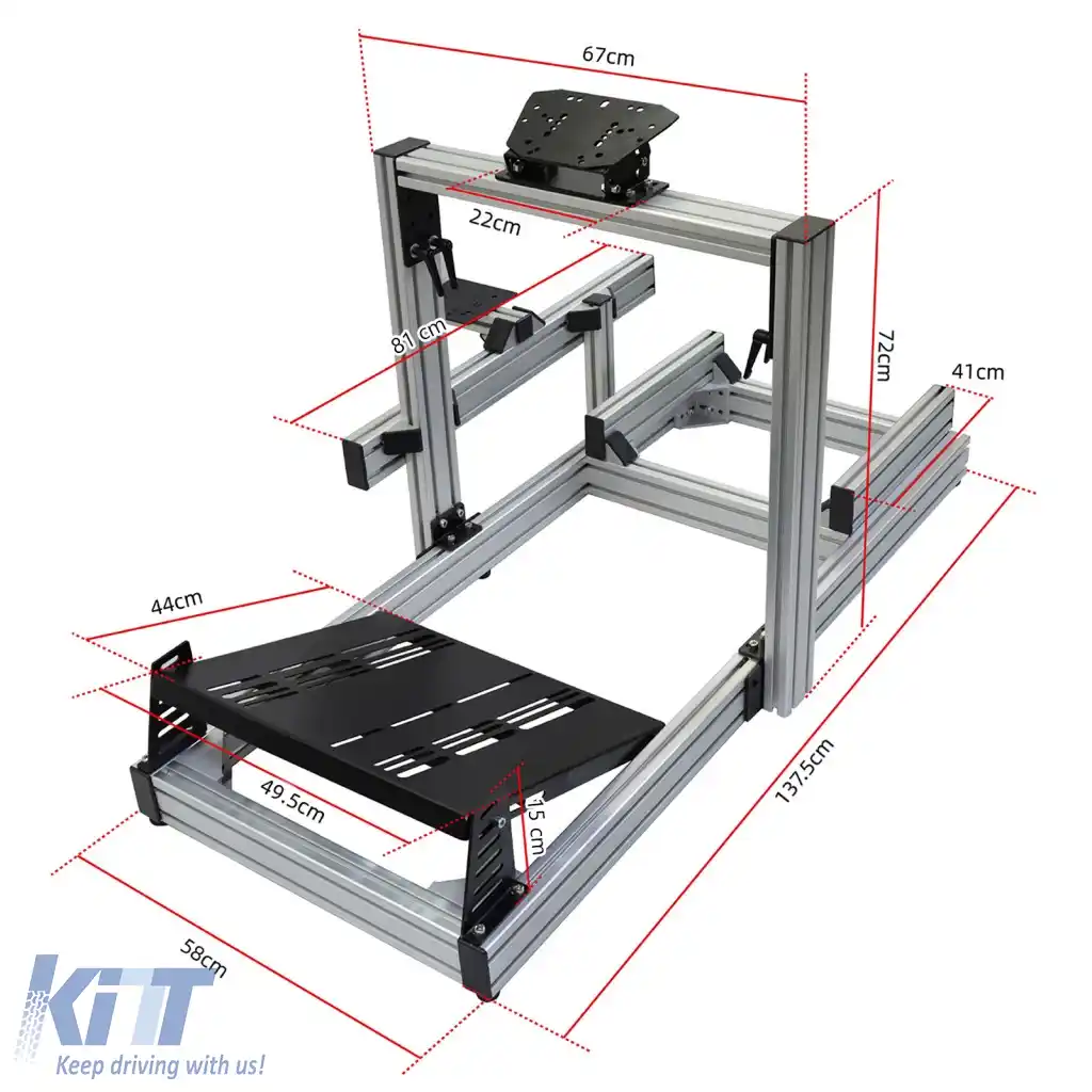 Tenzo-R Alu Sim Rig 2 Cockpit cu Scaun Bucket Simulator de Curse-image-6278776