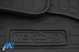 Tenzo-R Premium Covorase Presuri Auto Negru din Cauciuc compatibil cu BMW 5 Series E60 Limousine E61 Touring (2003-2010)-image-6082572