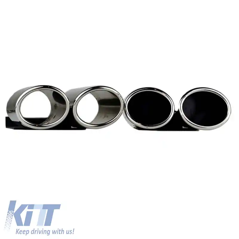 Tevi de evacuare duble potrivite pentru Audi A3 8V 12-15 S3 Look 2 buc.-image-6295634