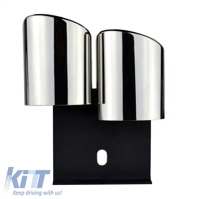 Tevi de evacuare duble potrivite pentru Audi A3 8V 12-15 S3 Look 2 buc.-image-6295637