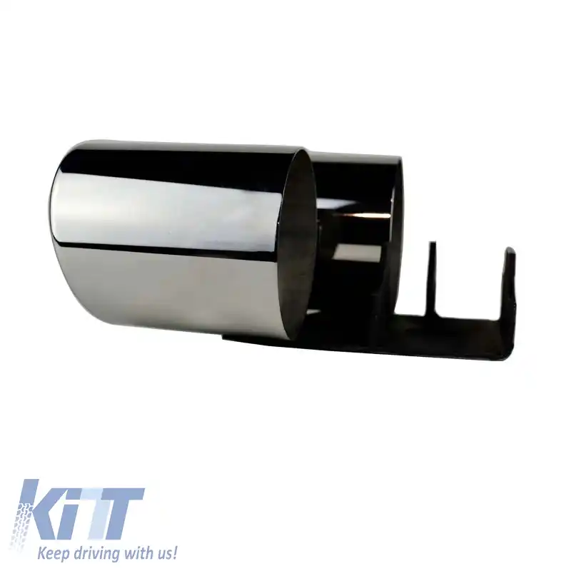 Tevi de evacuare duble potrivite pentru Audi A4 B8 08-15 S4 Look 2 buc.-image-6295639