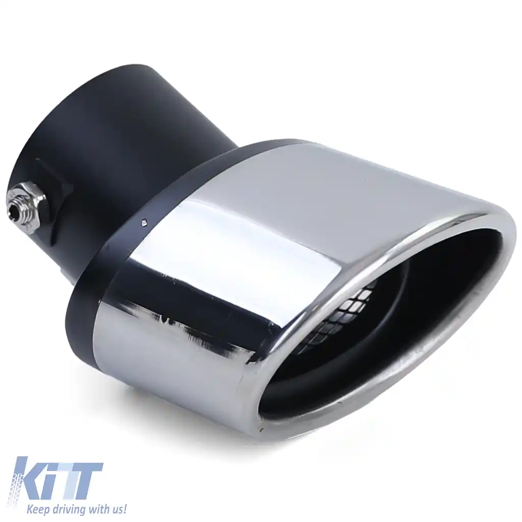 Tăierea de evacuare din oțel inoxidabil pentru motorsport, cu șuruburi, 70x114mm oval înclinat-image-6196225