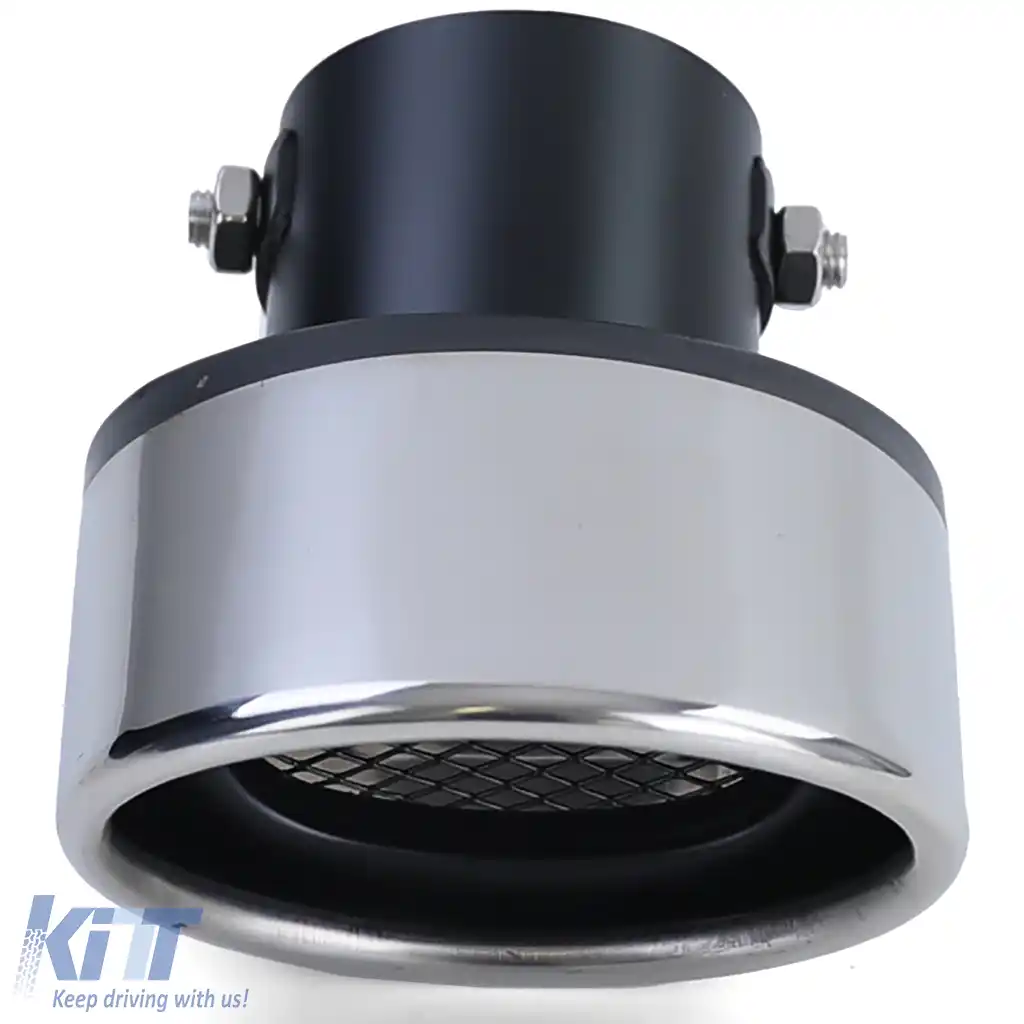 Tăierea de evacuare din oțel inoxidabil pentru motorsport, cu șuruburi, 70x114mm oval înclinat-image-6196226