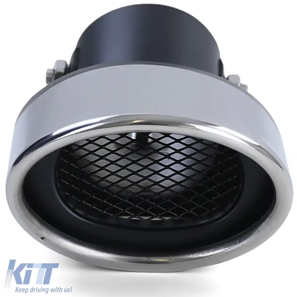 Tăierea de evacuare din oțel inoxidabil pentru motorsport, cu șuruburi, 70x114mm oval înclinat-image-6196227