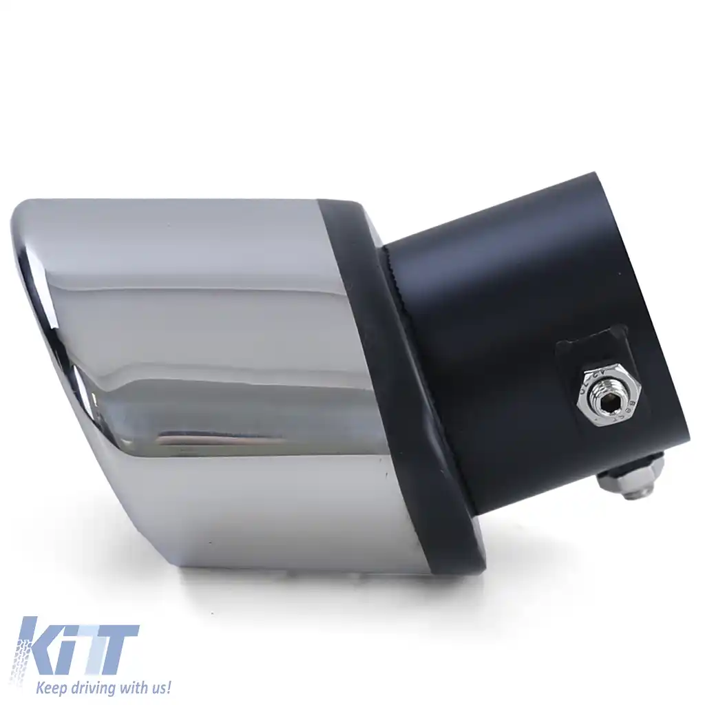 Tăierea de evacuare din oțel inoxidabil pentru motorsport, cu șuruburi, 70x114mm oval înclinat-image-6196228