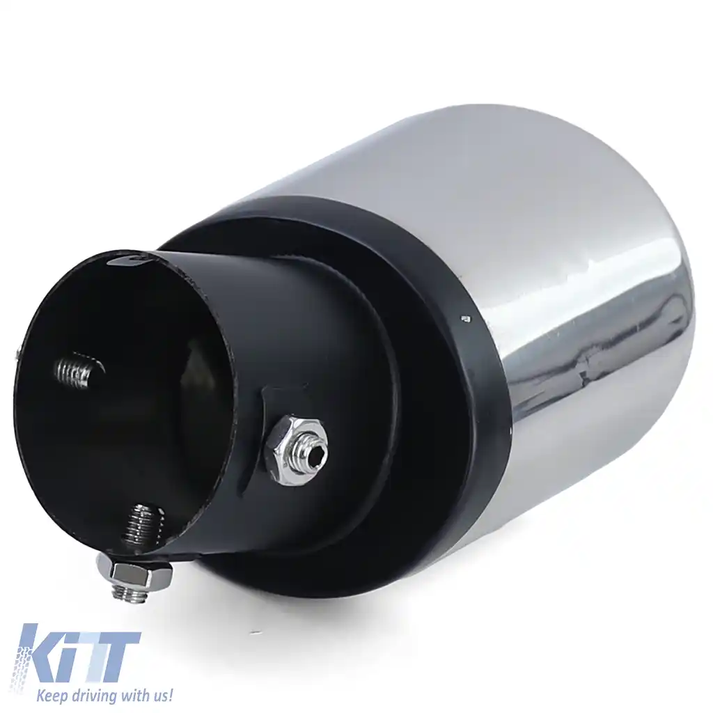 Tăierea de evacuare din oțel inoxidabil pentru motorsport, cu șuruburi, 70x114mm oval înclinat-image-6196229