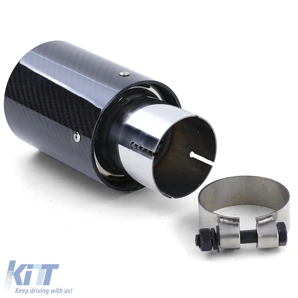 Tija de evacuare de 90mm din carbon cu absorber, potrivită pentru BMW X3 F25 2010-2017-image-6196490