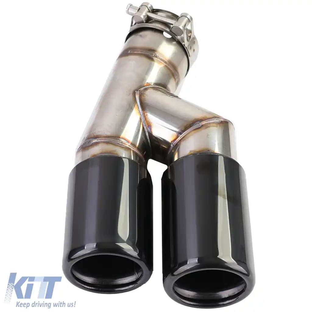 Tija de evacuare duală neagră lucioasă, potrivită pentru BMW F30 F31 316i 318i 320i-image-6204521