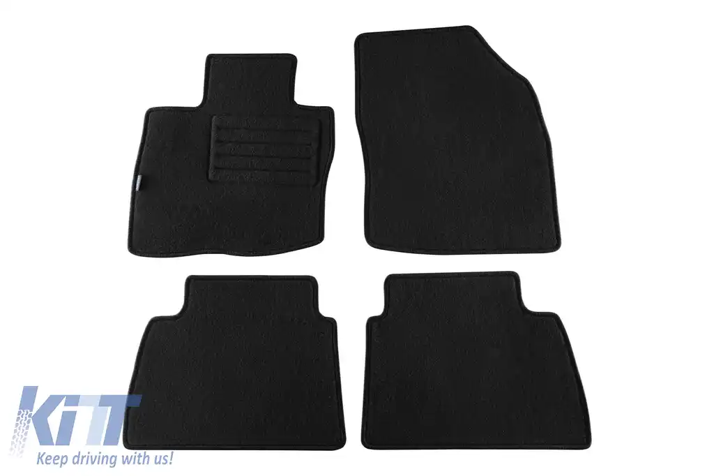 Tălpi de covor cu două straturi, potrivite pentru Honda Civic 2006-2012, 5 uși cu mături mici pentru spate, set de 4 bucăți, negre.