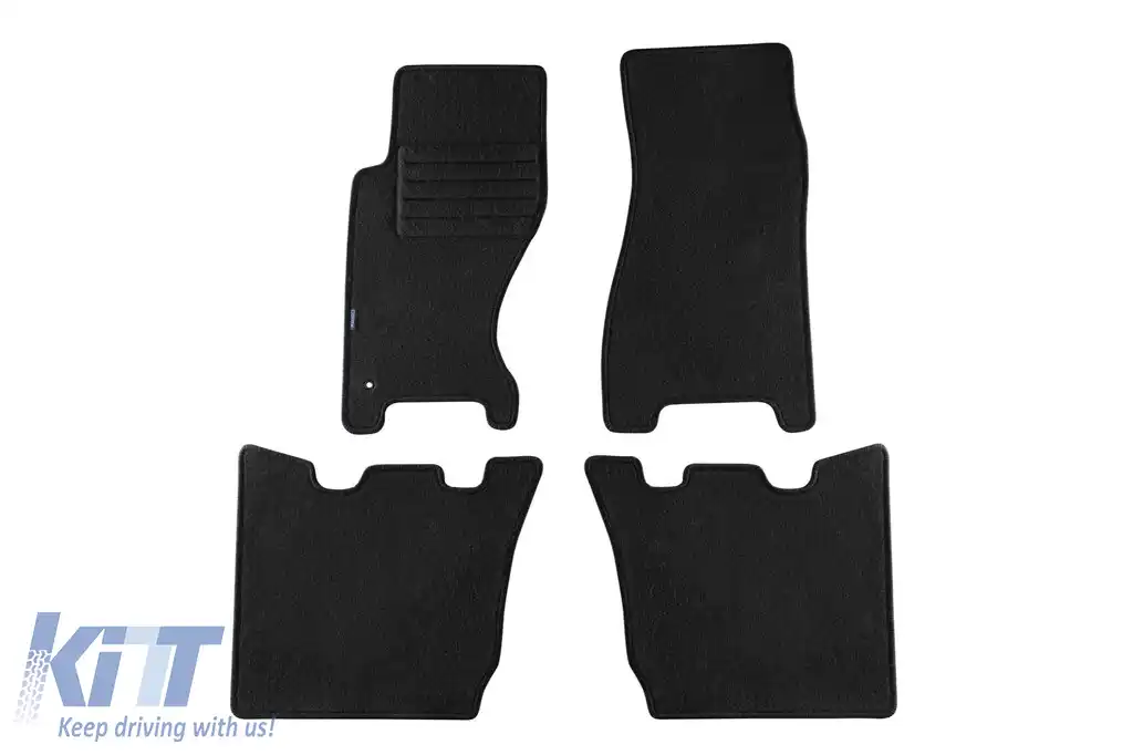 Tălpi de mochetă cu două straturi, potrivite pentru Jeep Grand Cherokee 2004-2010, țesătură Rex, set de 4 bucăți, negru